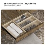 Colestin Light Brown Farmhouse Solid Wood 8-Seat Dining Table