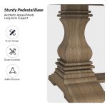 Colestin Light Brown Farmhouse Solid Wood 8-Seat Dining Table