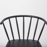 Colin 21.3L x 21.3W x 30.3H Black Metal Dining Chair