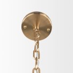 Colleen Antiqued Gold Metal 4-Light Chandelier
