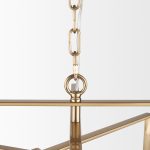 Colleen Antiqued Gold Metal 4-Light Chandelier