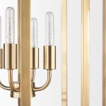 Colleen Antiqued Gold Metal 4-Light Chandelier