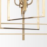 Colleen Antiqued Gold Metal 4-Light Chandelier