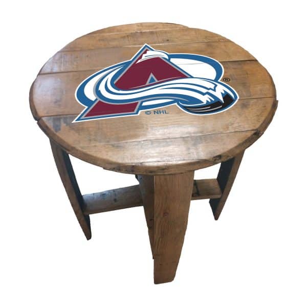 Colorado Avalanche Oak Barrel Table 2