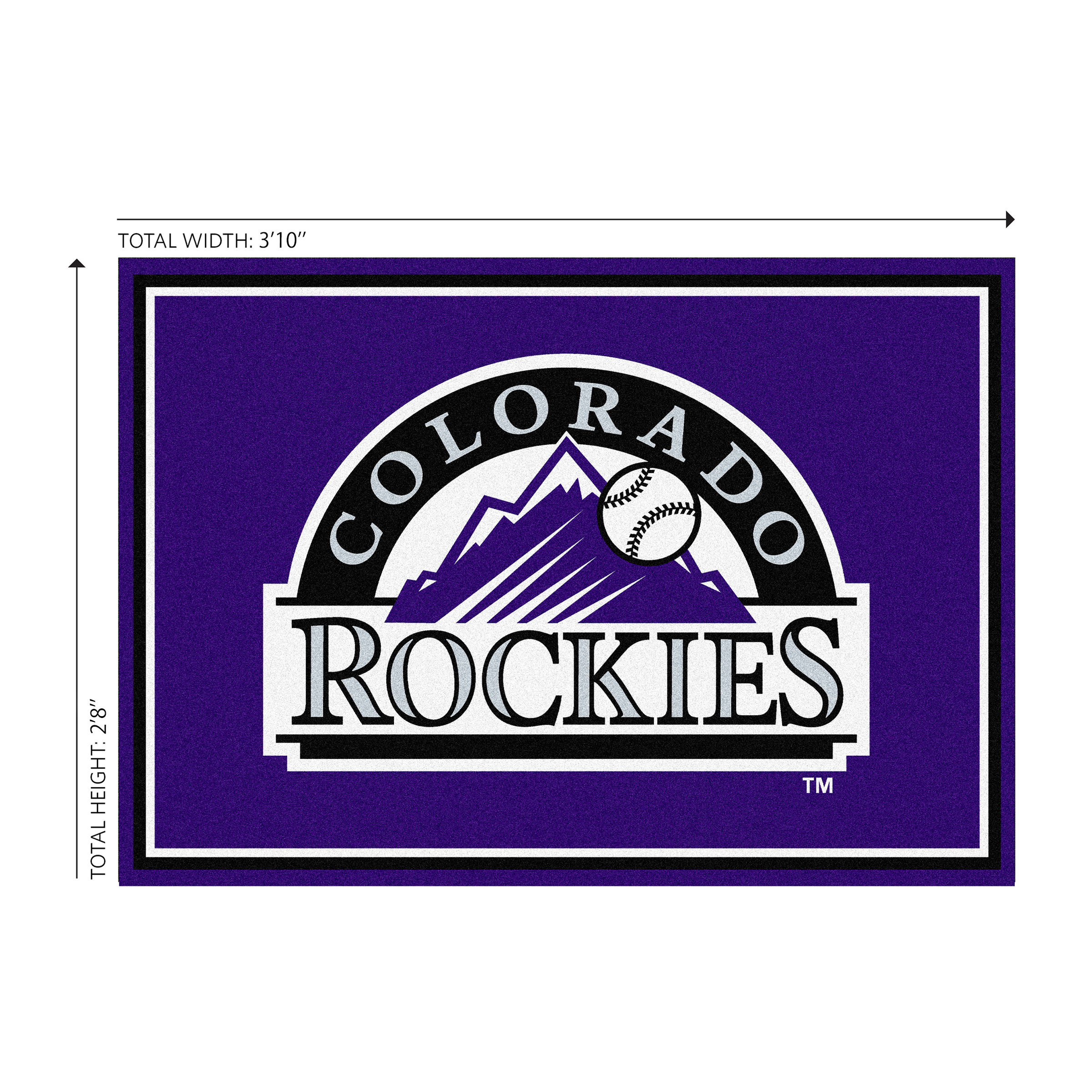 Colorado Rockies 3x4 Spirit Rug Officially Licensed MLB 3 Colorado Rockies 3x4 Spirit Rug Officially Licensed MLB - Image 3