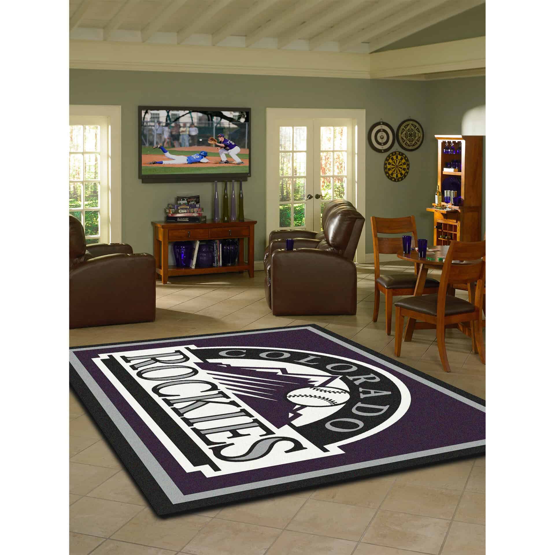 Colorado Rockies 8x11 Spirit Rug Officially Licensed MLB Area Rug 1 Colorado Rockies 8x11 Spirit Rug Officially Licensed MLB Area Rug