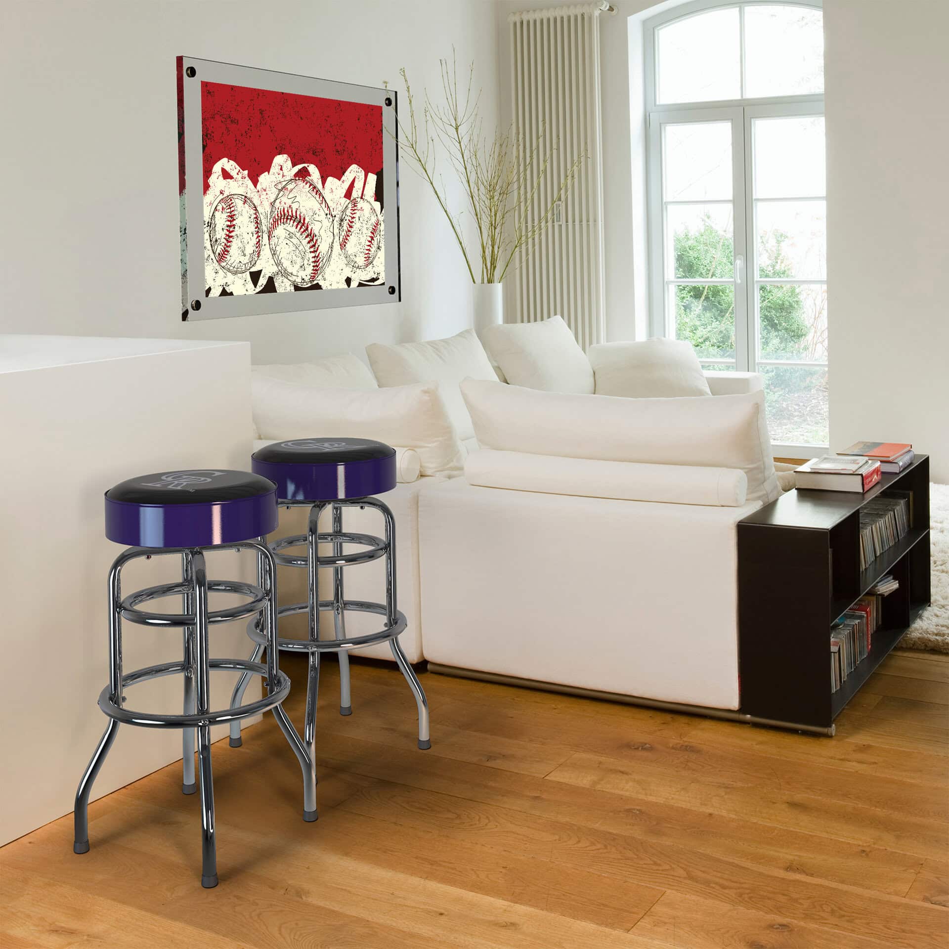 Colorado Rockies Chrome Bar Stool American Made Team Bar Stool 2 Colorado Rockies Chrome Bar Stool American Made Team Bar Stool - Image 2