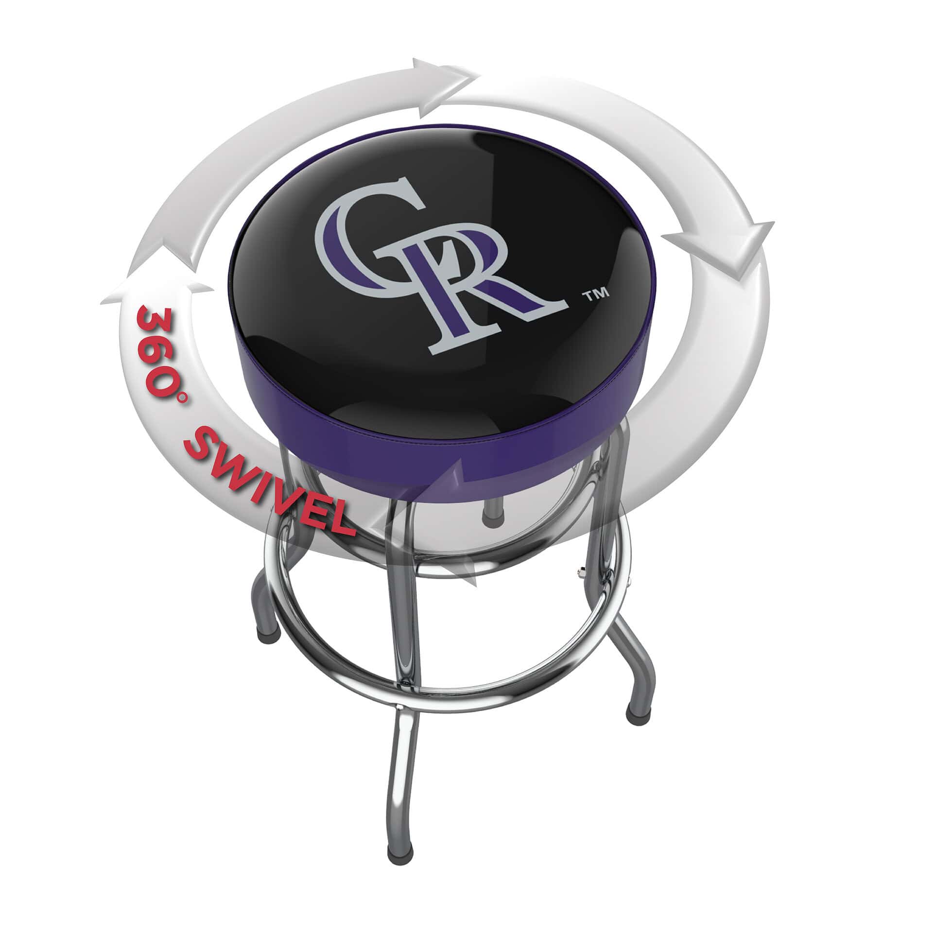 Colorado Rockies Chrome Bar Stool American Made Team Bar Stool 5 Colorado Rockies Chrome Bar Stool American Made Team Bar Stool - Image 5