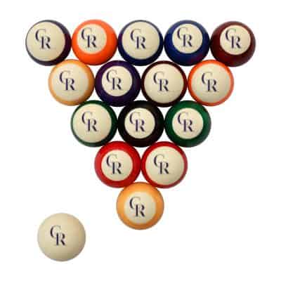 Colorado Rockies MLB Retro Polyester Cue Ball Set