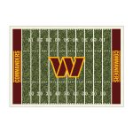 Commanders 6x8 Homefield Football Field Area Rug Officially Licensed NFL