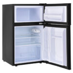 Compact 3.2 Cu Ft Stainless Steel Refrigerator with Freezer