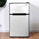 Compact 3.2 Cu Ft Stainless Steel Refrigerator with Freezer