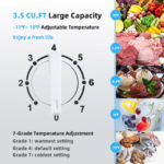 Compact 5 Cu Ft Chest Freezer with Basket and Wheels