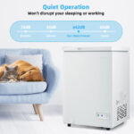 Compact 5 Cu Ft Chest Freezer with Basket and Wheels