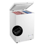 Compact 5 Cu Ft Chest Freezer with Basket and Wheels