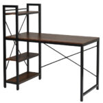Compact Computer Desk with 4-Tier Shelves and Adjustable Legs 38 Compact Computer Desk with 4-Tier Shelves and Adjustable Legs