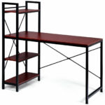 Compact Computer Desk with 4-Tier Shelves and Adjustable Legs 29 Compact Computer Desk with 4-Tier Shelves and Adjustable Legs