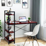 Compact Computer Desk with 4-Tier Shelves and Adjustable Legs 31 Compact Computer Desk with 4-Tier Shelves and Adjustable Legs