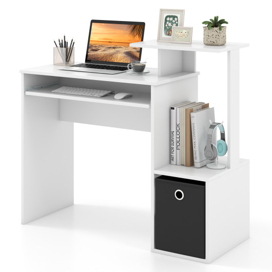 Compact Computer Desk with Keyboard Tray and Storage Solutions 11 Compact Computer Desk with Keyboard Tray and Storage Solutions - Image 11