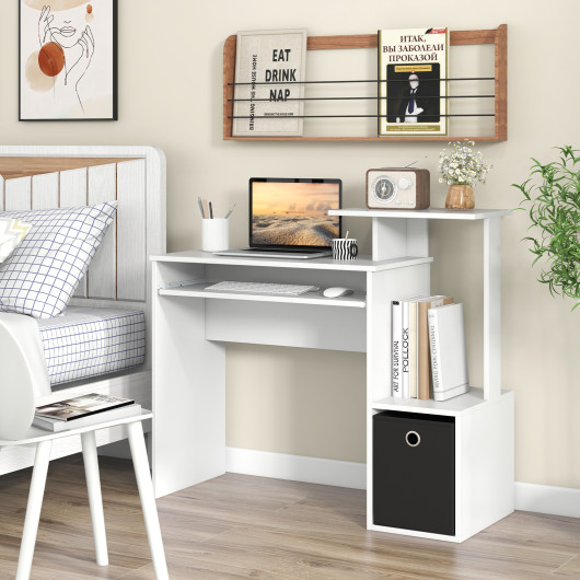 Compact Computer Desk with Keyboard Tray and Storage Solutions 13 Compact Computer Desk with Keyboard Tray and Storage Solutions - Image 13