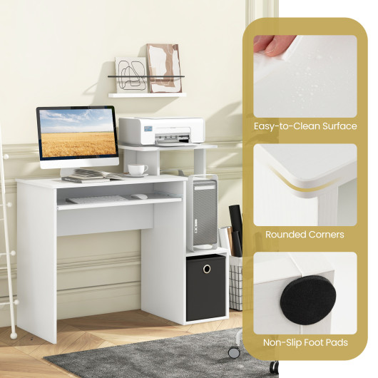Compact Computer Desk with Keyboard Tray and Storage Solutions 14 Compact Computer Desk with Keyboard Tray and Storage Solutions - Image 14