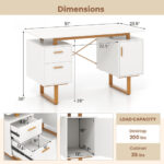 Floating Computer Desk with Dual Drawers and Storage Cabinet 12 Floating Computer Desk with Dual Drawers and Storage Cabinet