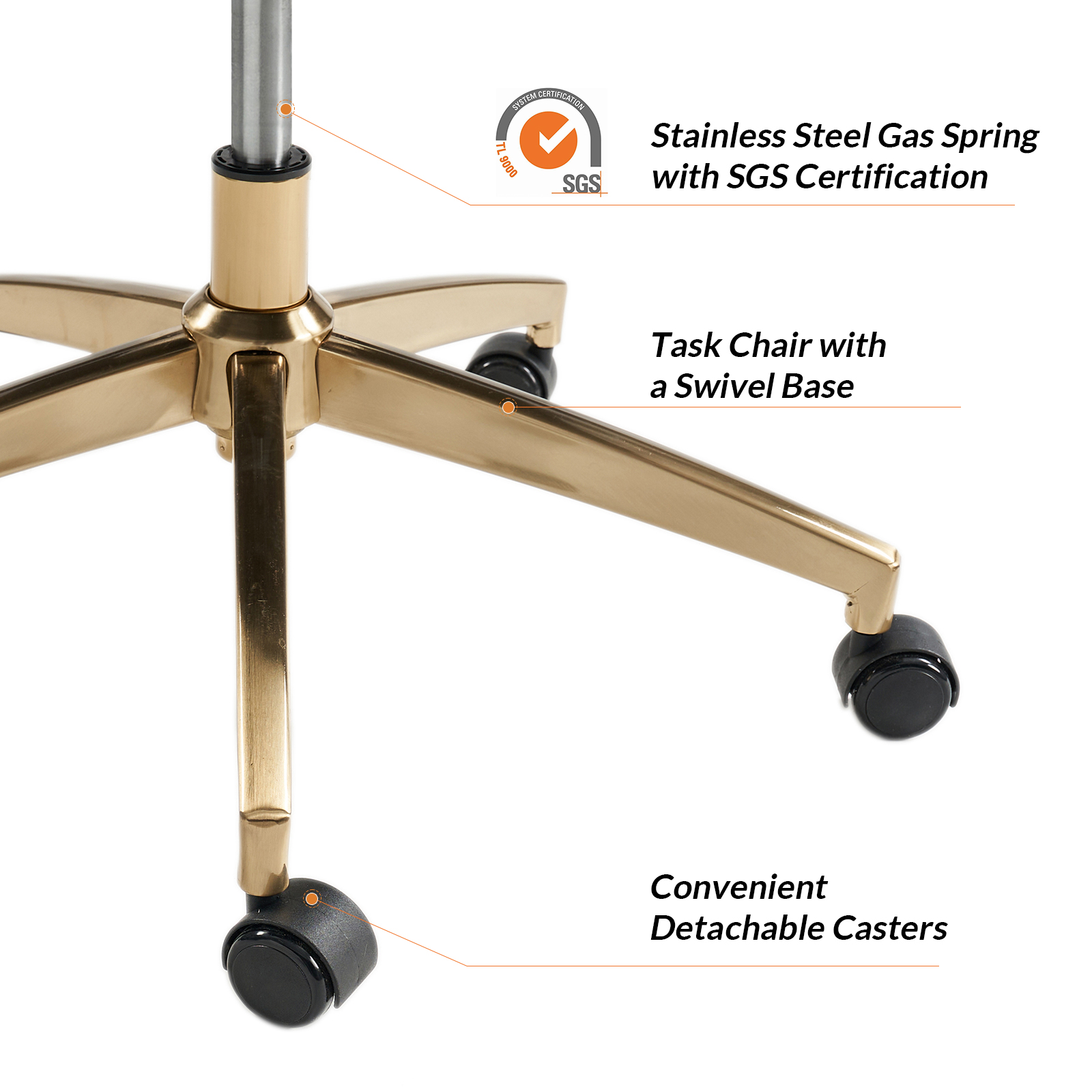 Conan Sage Leather Ergonomic Mid-Century Modern Executive Office Chair 4 Conan Sage Leather Ergonomic Mid-Century Modern Executive Office Chair - Image 4