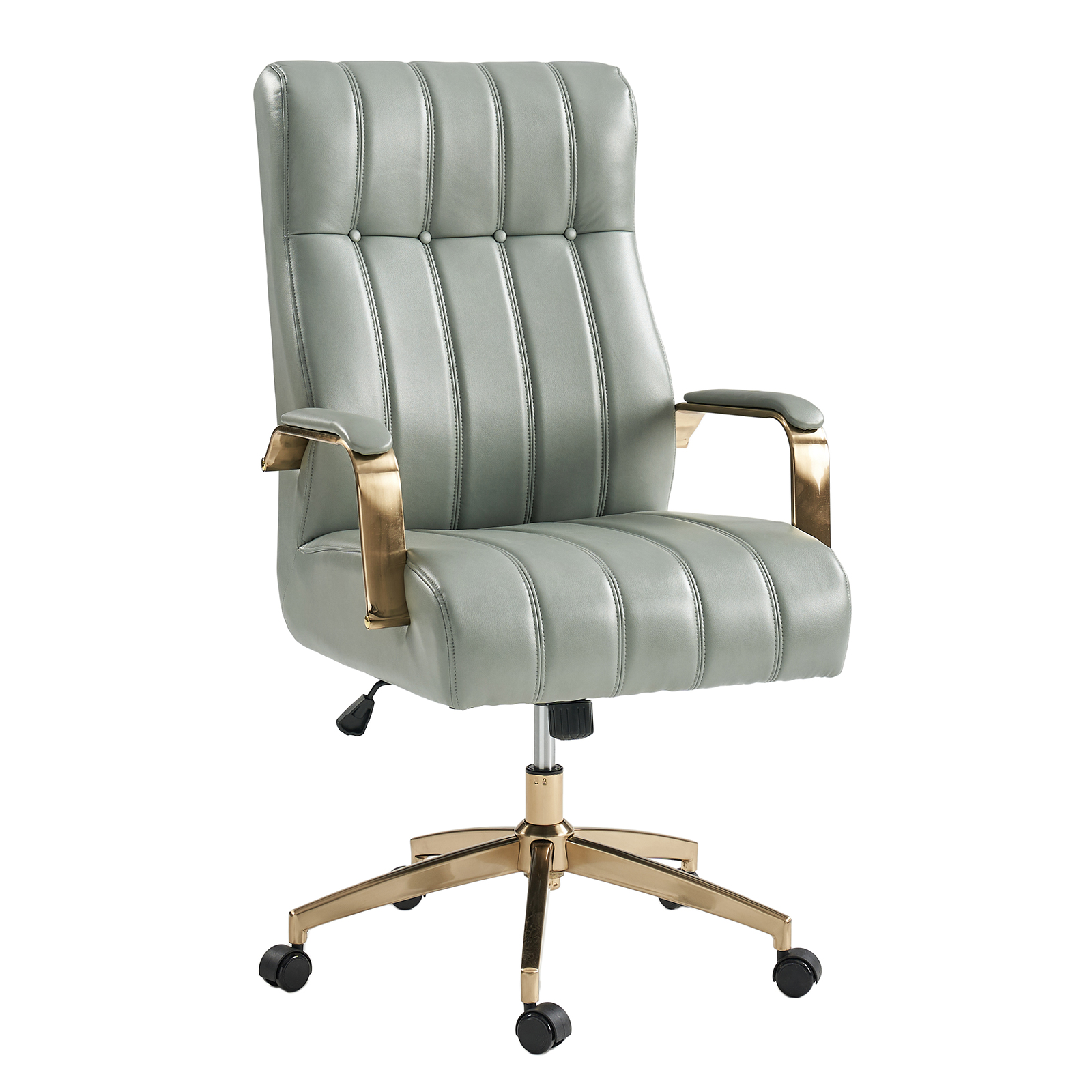 Conan Sage Leather Ergonomic Mid-Century Modern Executive Office Chair 1 Conan Sage Leather Ergonomic Mid-Century Modern Executive Office Chair