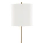Cone 64 Contemporary Gold Metal and Linen Floor Lamp 13 Cone 64 Contemporary Gold Metal and Linen Floor Lamp