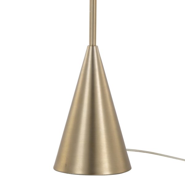 Cone 64 Contemporary Gold Metal and Linen Floor Lamp 5