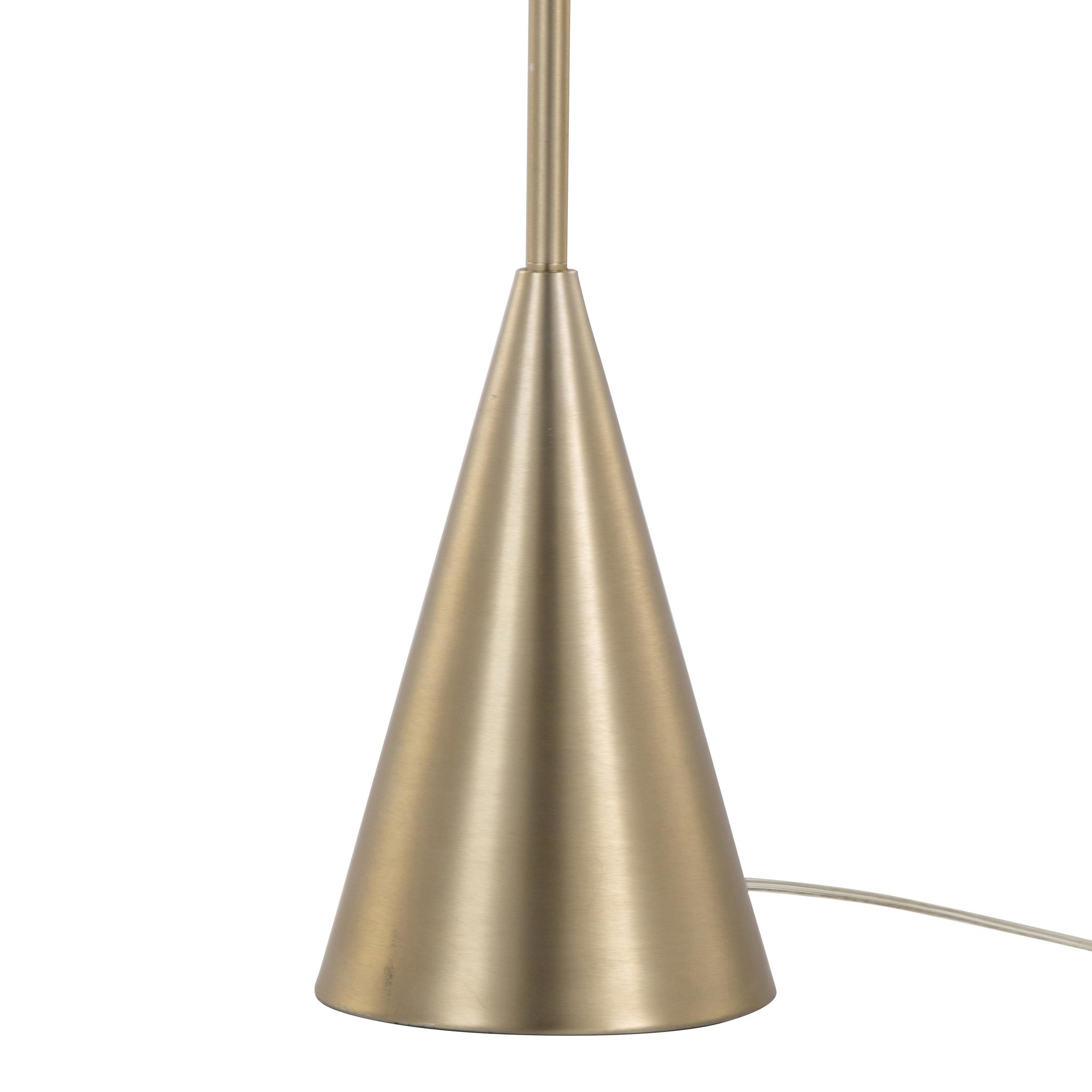 Cone 64 Contemporary Gold Metal and Linen Floor Lamp 6 Cone 64 Contemporary Gold Metal and Linen Floor Lamp - Image 6