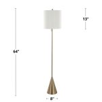 Cone 64 Contemporary Gold Metal and Linen Floor Lamp 15 Cone 64 Contemporary Gold Metal and Linen Floor Lamp