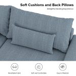 Conradus Blue Chenille Oversized Modern Deep Seating Sofa 8 Conradus Blue Chenille Oversized Modern Deep Seating Sofa