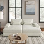 Conradus Ivory Chenille Oversized Modern Deep Seating Sofa 6 Conradus Ivory Chenille Oversized Modern Deep Seating Sofa