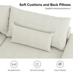 Conradus Ivory Chenille Oversized Modern Deep Seating Sofa 8 Conradus Ivory Chenille Oversized Modern Deep Seating Sofa