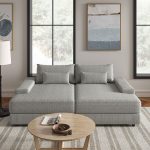 Conradus Oversized Modern Chenille Deep Seating Sofa 6 Conradus Oversized Modern Chenille Deep Seating Sofa