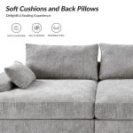 Conradus Oversized Modern Chenille Deep Seating Sofa 9 Conradus Oversized Modern Chenille Deep Seating Sofa