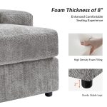 Conradus Oversized Modern Chenille Deep Seating Sofa 10 Conradus Oversized Modern Chenille Deep Seating Sofa
