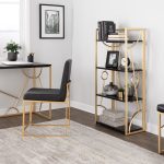Constellation Contemporary Gold and Black Desk 12 Constellation Contemporary Gold and Black Desk