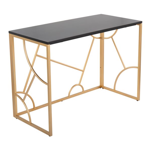 Constellation Contemporary Gold and Black Desk 2