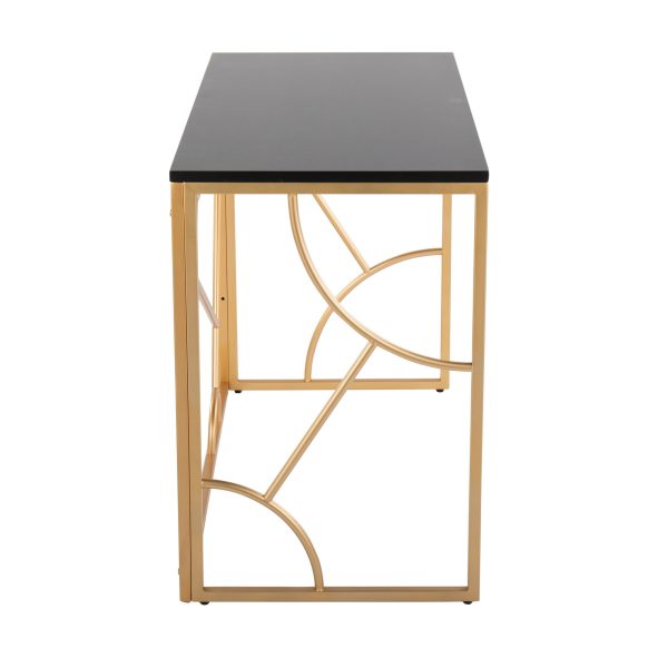 Constellation Contemporary Gold and Black Desk 3