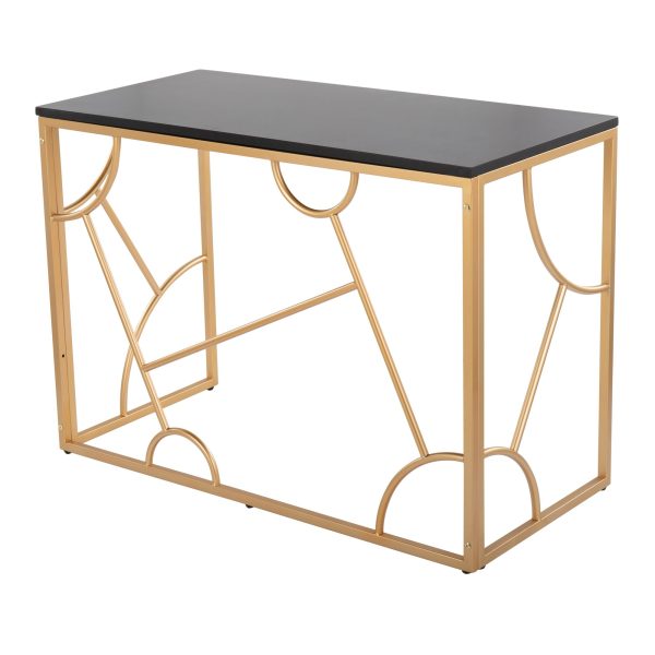 Constellation Contemporary Gold and Black Desk 4