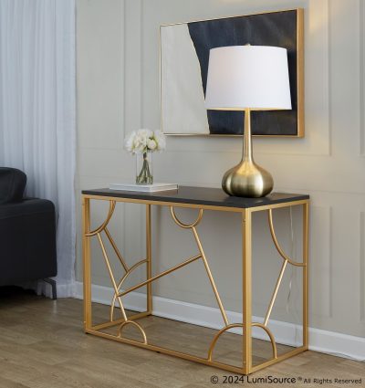Constellation Contemporary Gold and Black Desk