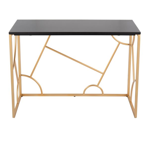 Constellation Contemporary Gold and Black Desk 6
