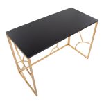 Constellation Contemporary Gold and Black Desk 18 Constellation Contemporary Gold and Black Desk