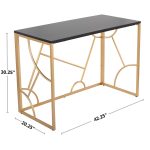 Constellation Contemporary Gold and Black Desk 20 Constellation Contemporary Gold and Black Desk