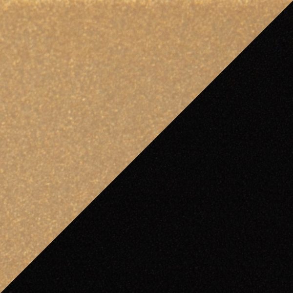 Constellation Contemporary Gold and Black Faux Leather Bench 11