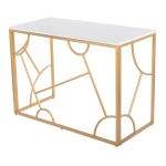 Constellation Contemporary Gold and White Desk 17 Constellation Contemporary Gold and White Desk
