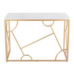 Constellation Contemporary Gold and White Desk 18 Constellation Contemporary Gold and White Desk