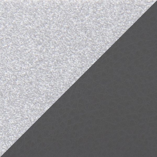 Constellation Contemporary Grey Faux Leather Silver Metal Bench 10
